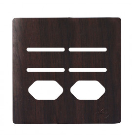 Placa p/ 4 Interruptores + 2 Tomadas 4x4 - Novara Tabaco